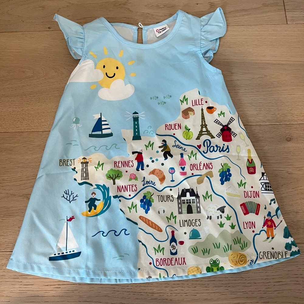 Paris map dress